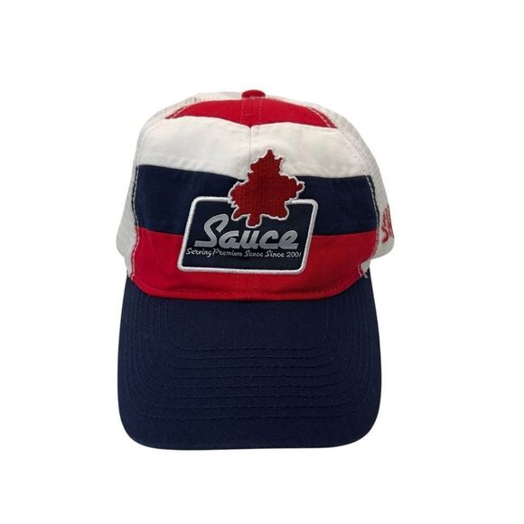 SAUCE Hockey Red and White Logo Ball Cap Men’s Hat - Picture 2 of 9